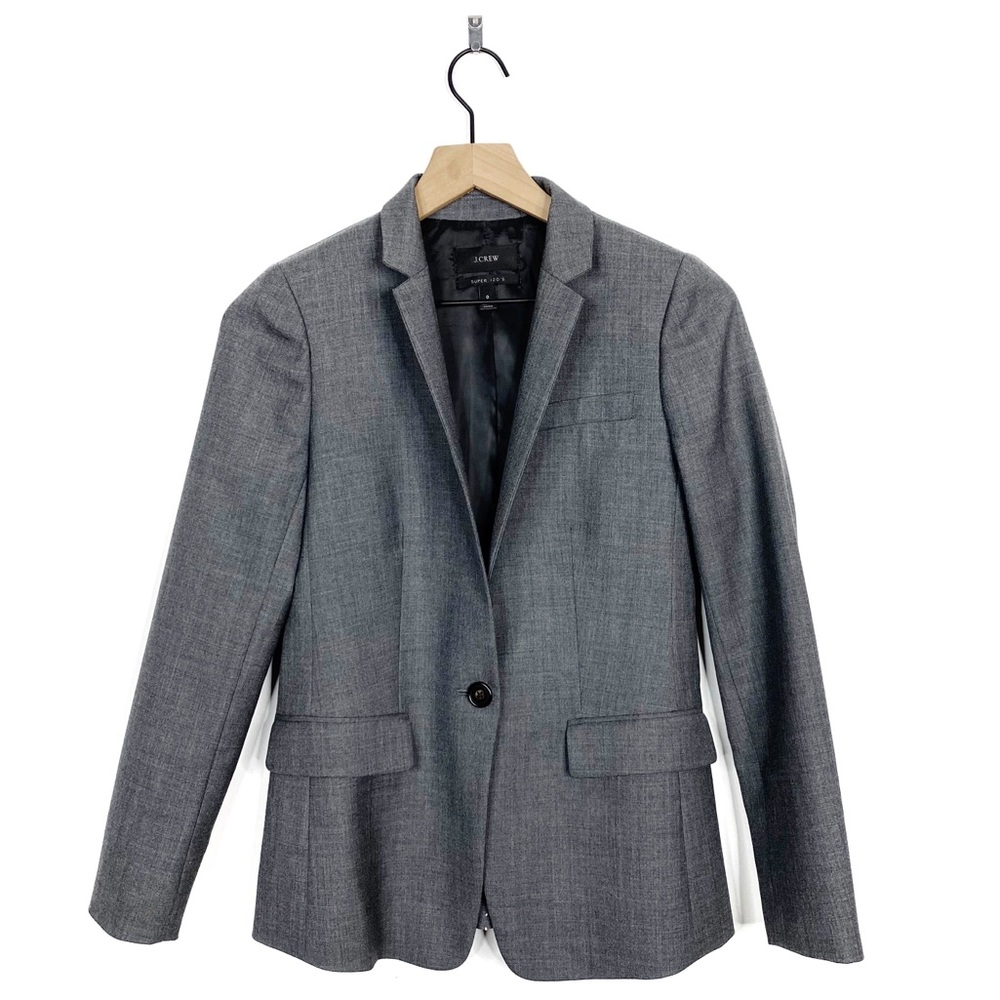 J. Crew Regent Super 120s Wool One Button Blazer